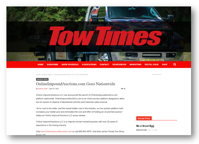 TowTimes Front Page Article 18-Apr-2022